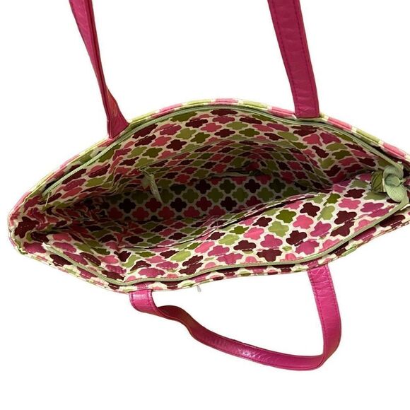 Vera Bradley Zippidy Tote Bag Purse Hello Dahlia Pink Floral - Picture 3 of 6